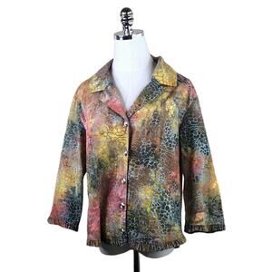 Batik Animal Print Blouse Waxahachie TX